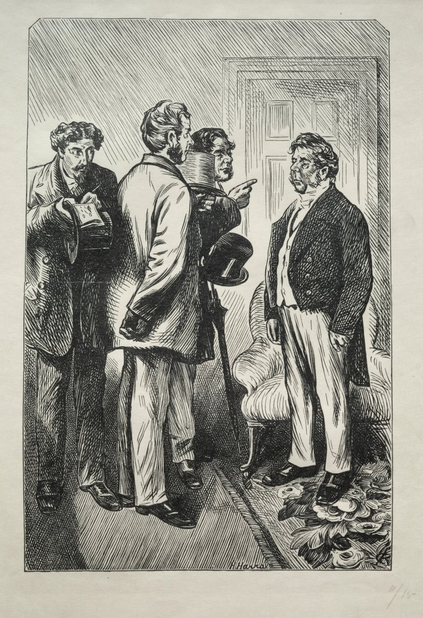 Our Christmas Turkey, Mr. Bobsby Concerned, 1868 by Charles Samuel Keene