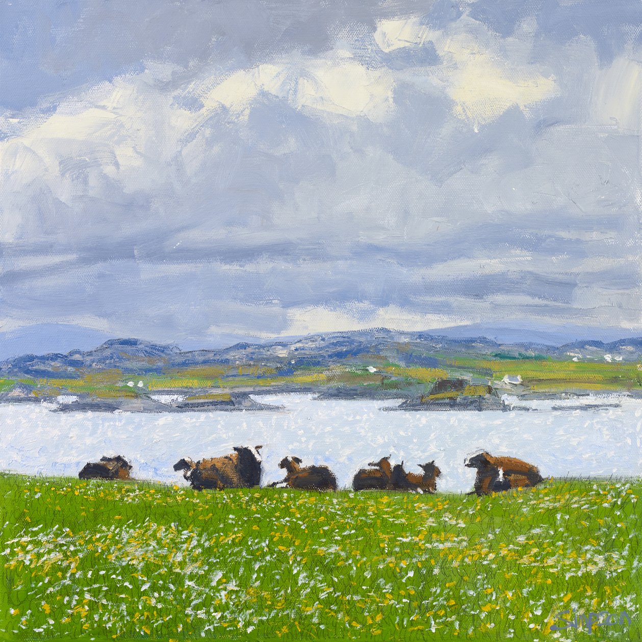 Dozing Sheep, Iona, 2015 by Charles Simpson