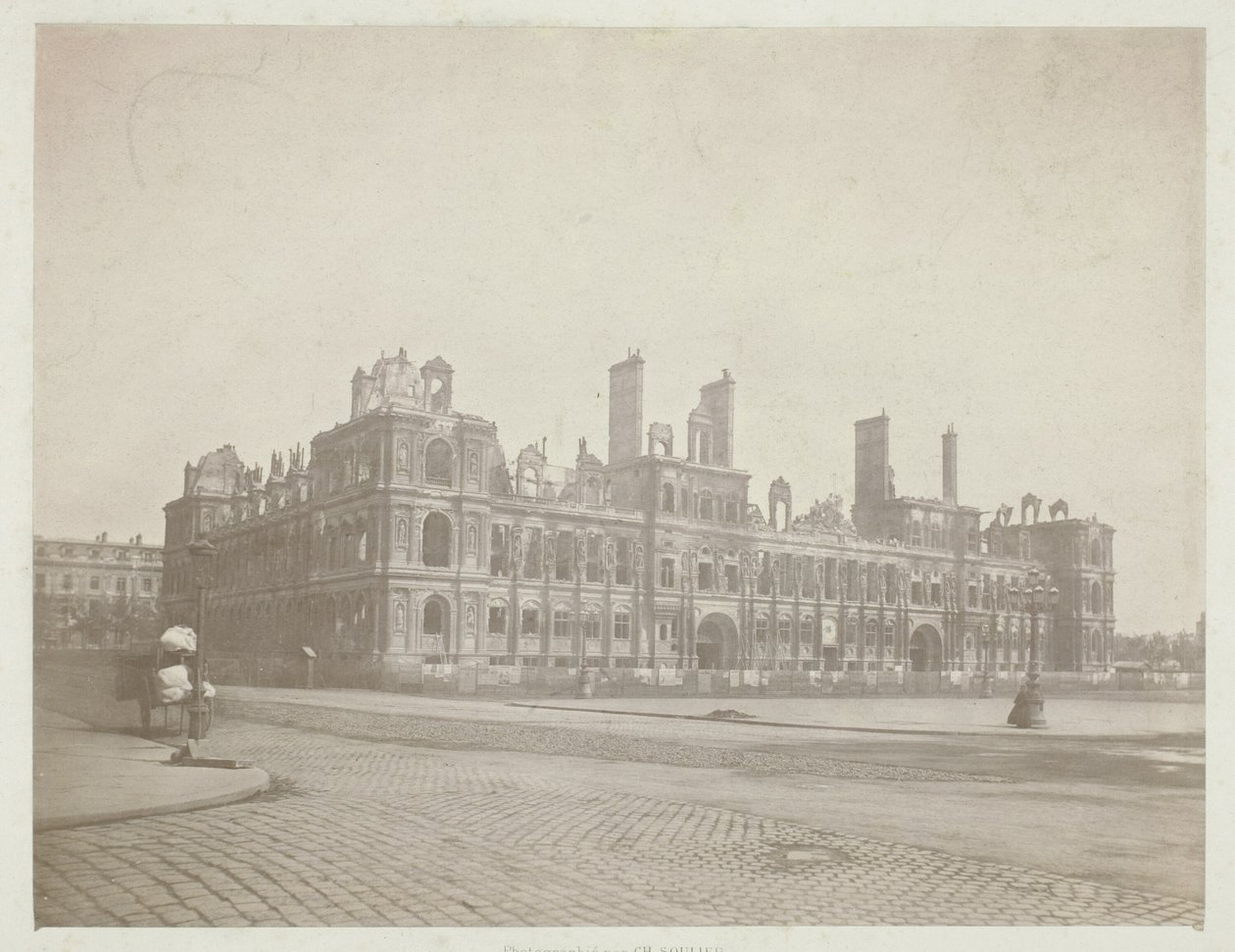 Paris Fire (The Facade of City Hall), from the series "Paris Incendiary" by Charles Soulier