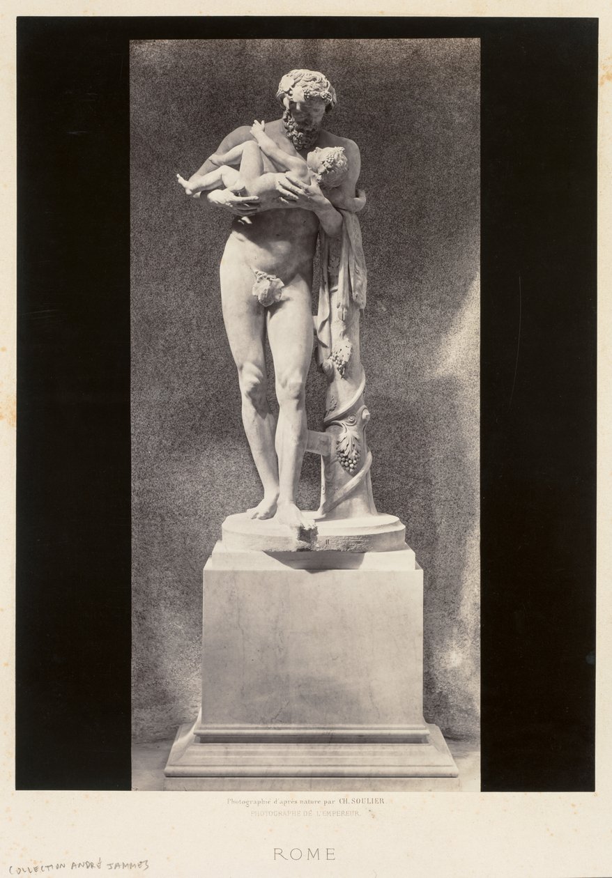 Silenus Holding the Child Dionysus, Louvre Museum, Paris by Charles Soulier