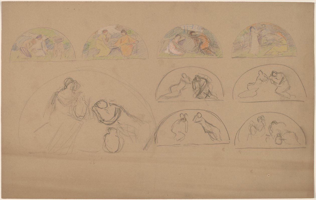 Studies for Lunettes by Charles Sprague Pearce