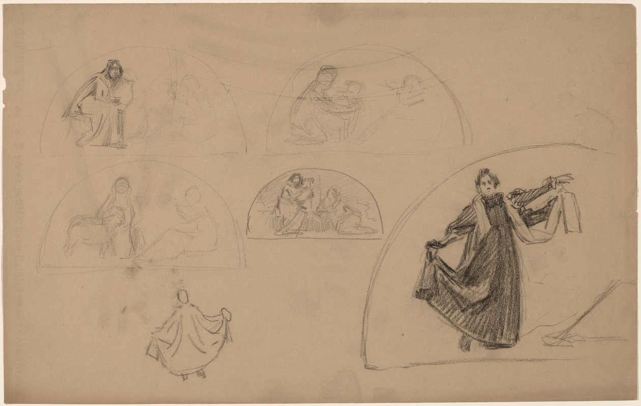 Studies for a Lunette by Charles Sprague Pearce
