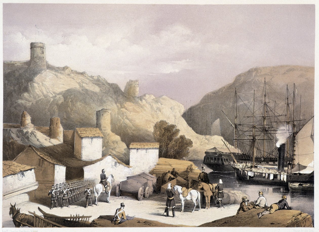 Port of Balaclava in “Sebastopol” by Ch.Hardinge. Litho by Vincent Brooks, d. London 1855 Henry Graves by Charles Stewart Hardinge