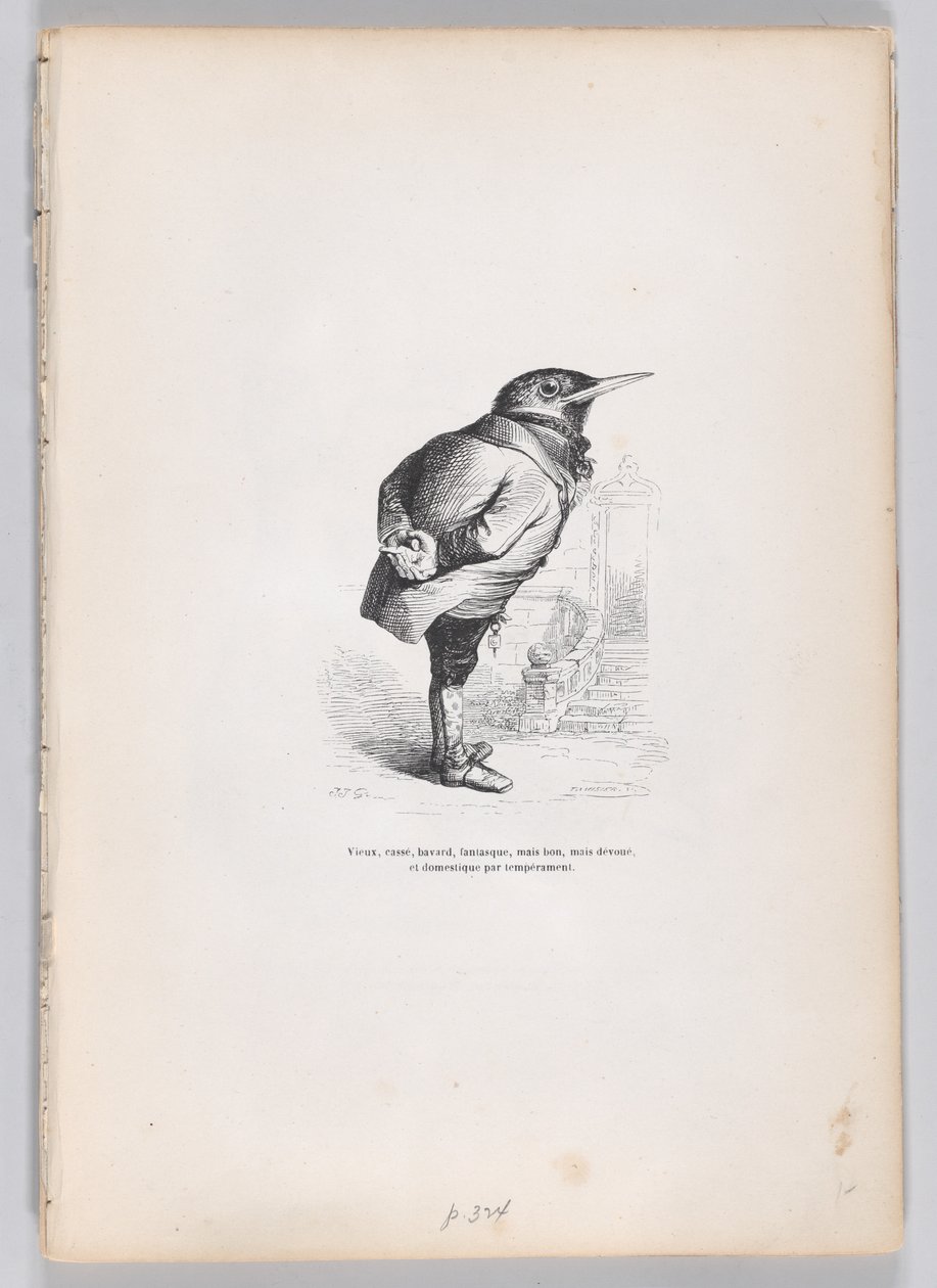 Old, Broken, Haggard, Whimsical, Yet Good, Yet Dedicated, and Domestic by Temperament, ca. 1837-47 by Charles Tamisier