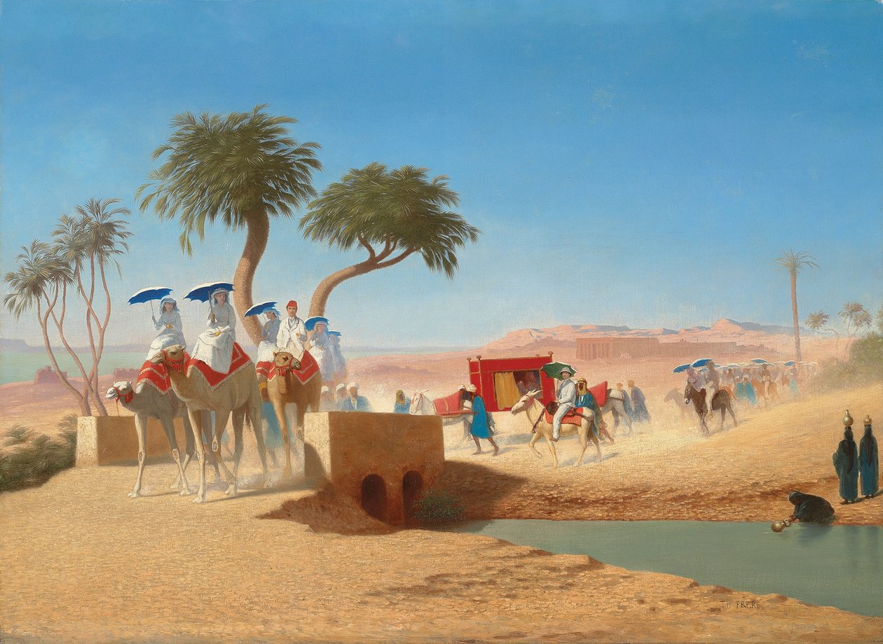 The Empress Eugenie Visiting the Pyramids by Charles Theodore Frere