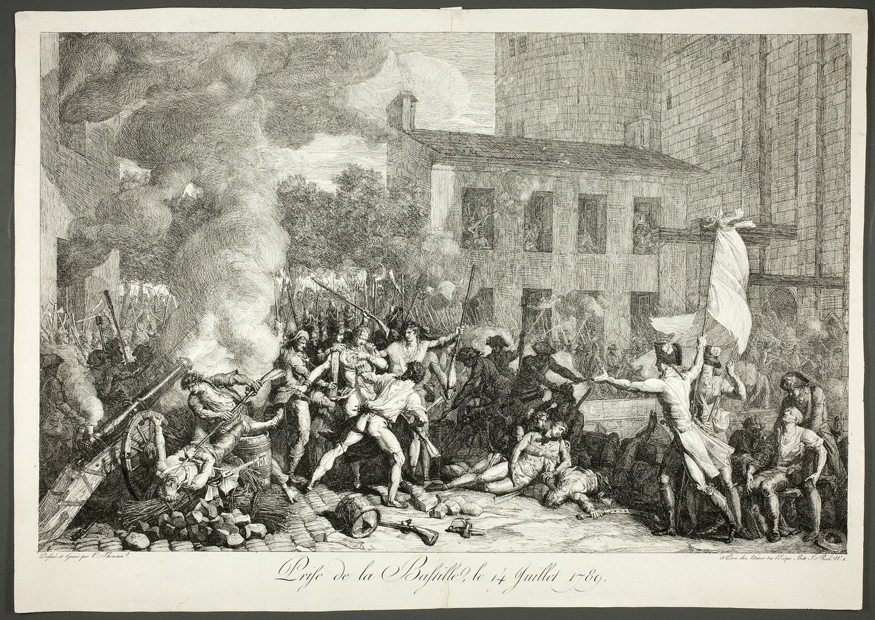 Capturing the Bastille, July 14, 1789 by Charles Thevenin