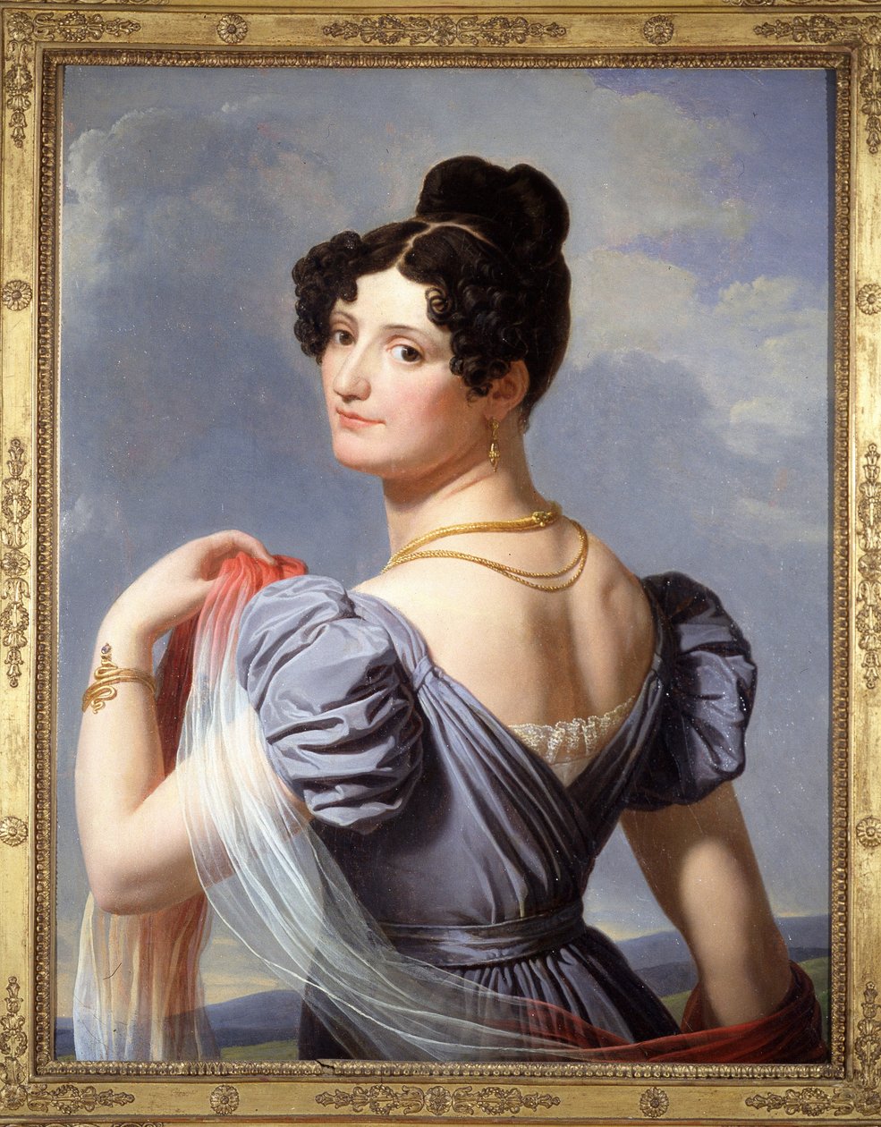 Portrait of Anne Boutet, known as Mademoiselle Mars (1779 - 1847), French actor. Painting by Charles Thévenin, first exhibited at the 1900 Universal Exhibition by Charles Thevenin