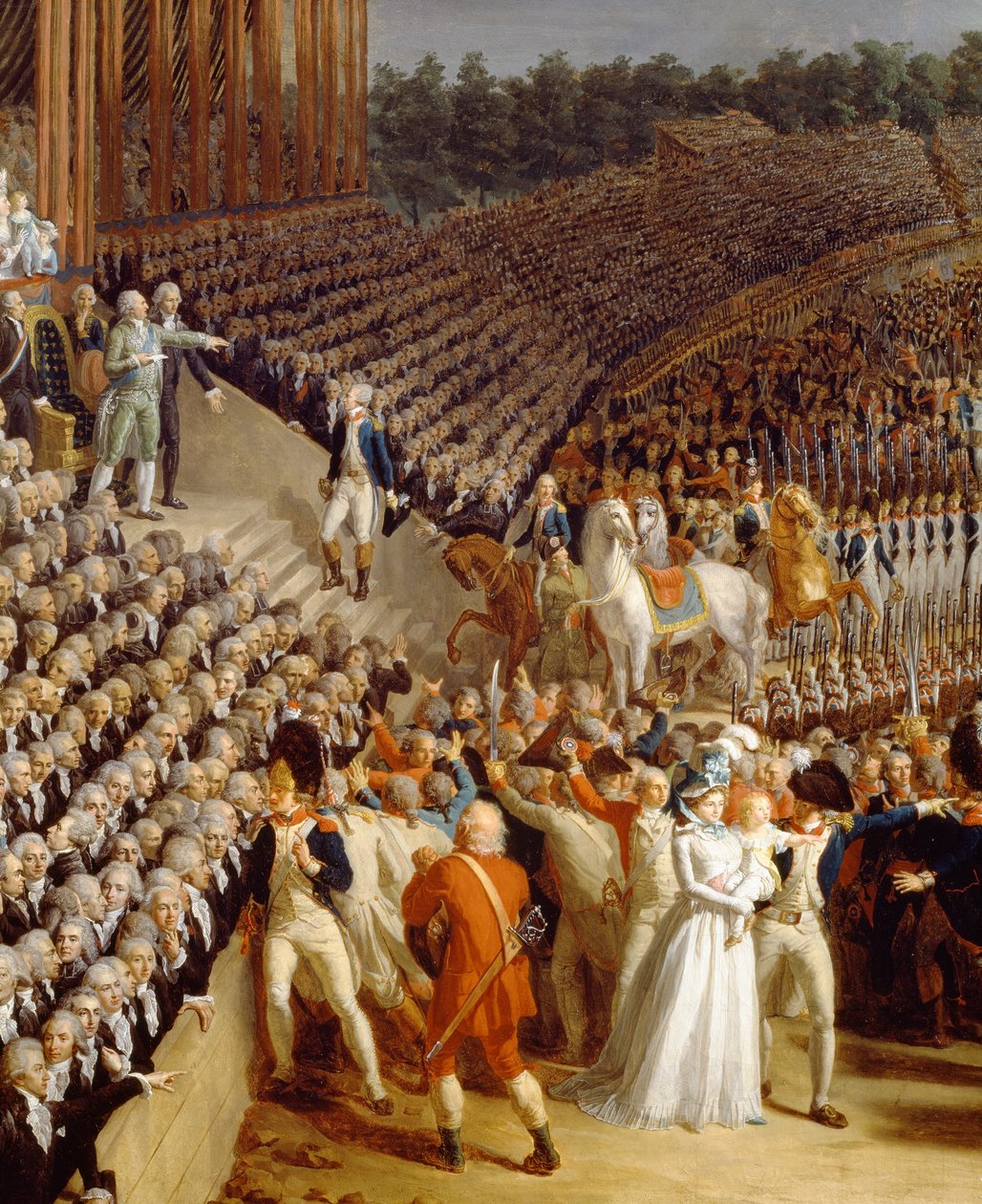 The Celebration of the Federation, Champs de Mars, Paris (detail) by Charles Thevenin