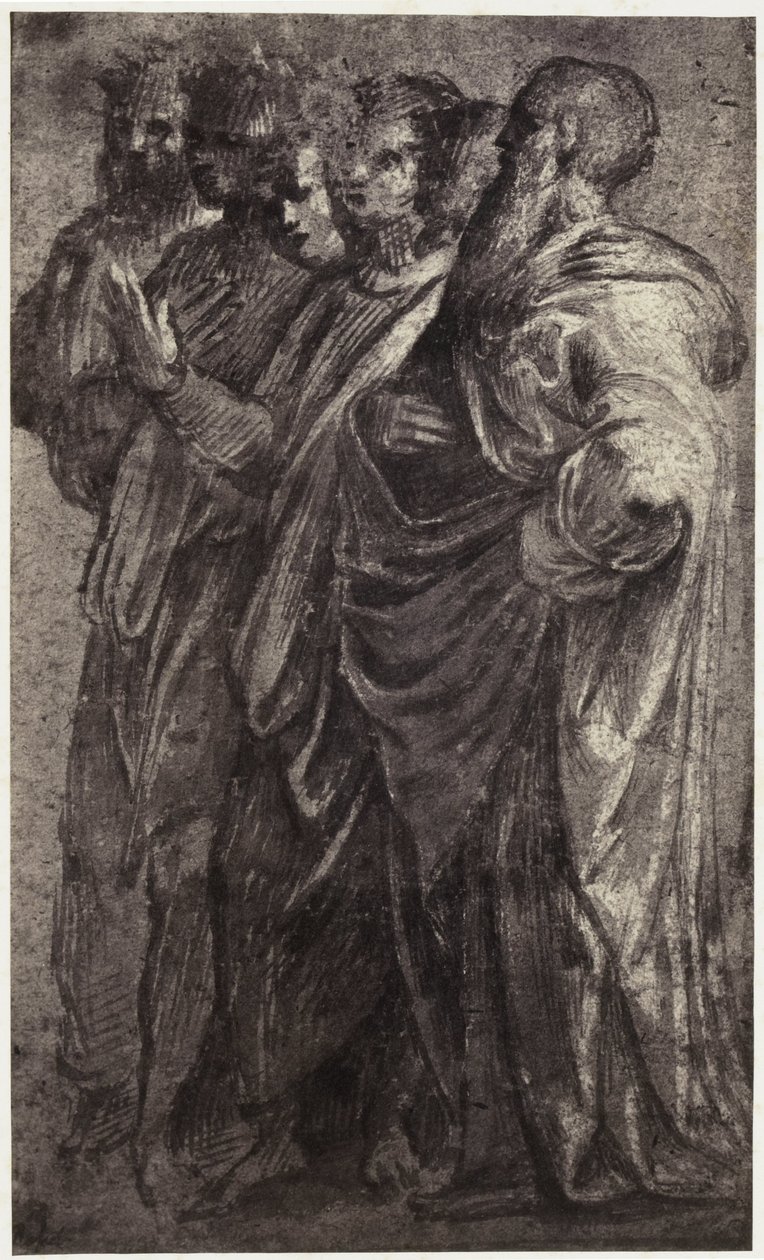 Photoreproduction of a drawing by Raphael, six wise men by Charles Thurston Thompson