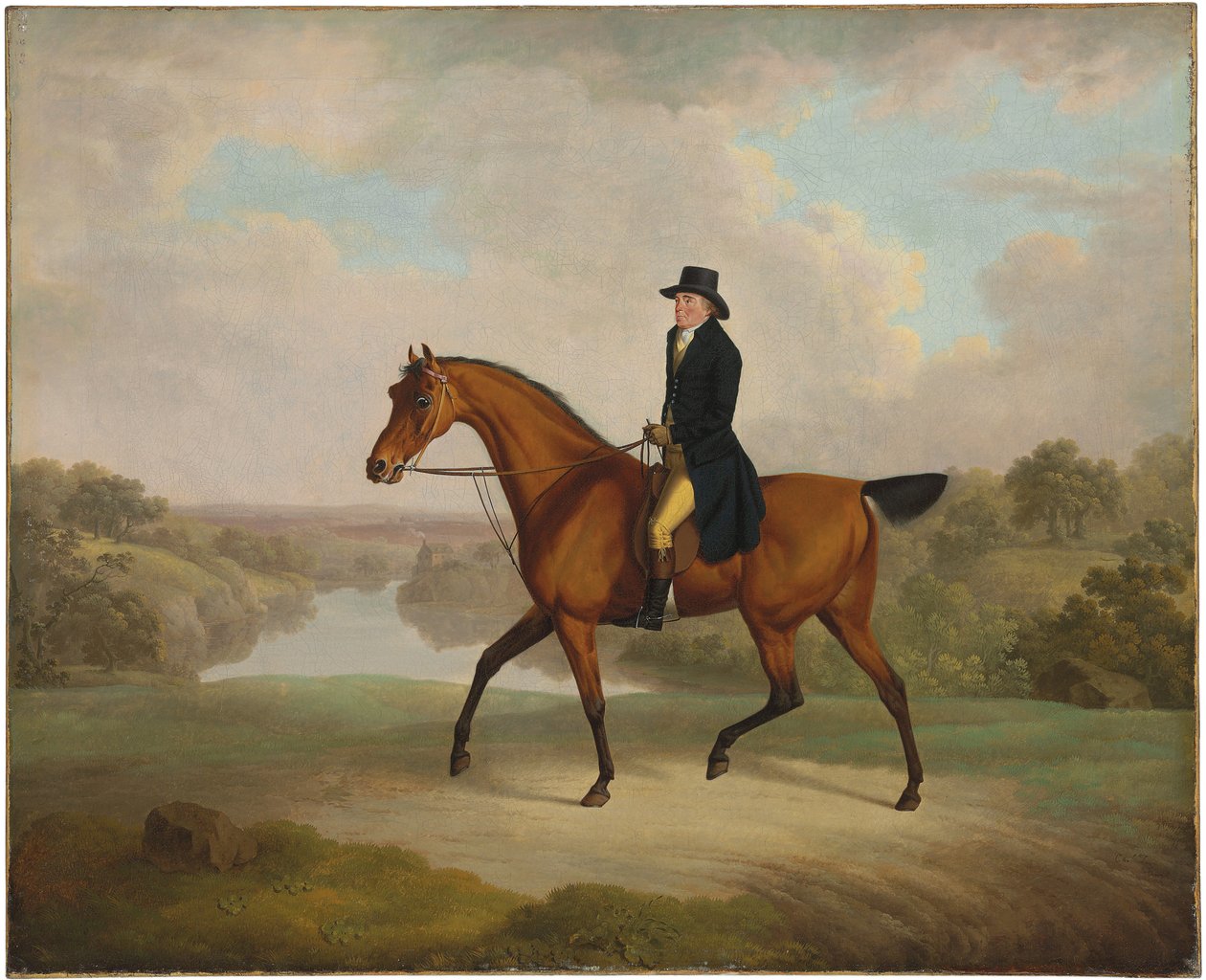 William Yates, Esq., of Springside, on his favourite roadster by Charles Towne