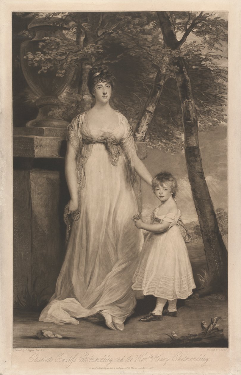 Charlotte Countess Cholmondeley and her Son the Honorable Henry Cholmondeley by Charles Turner