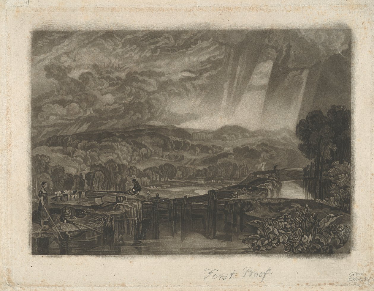 More Park, near Watford, on the River Colne by Charles Turner