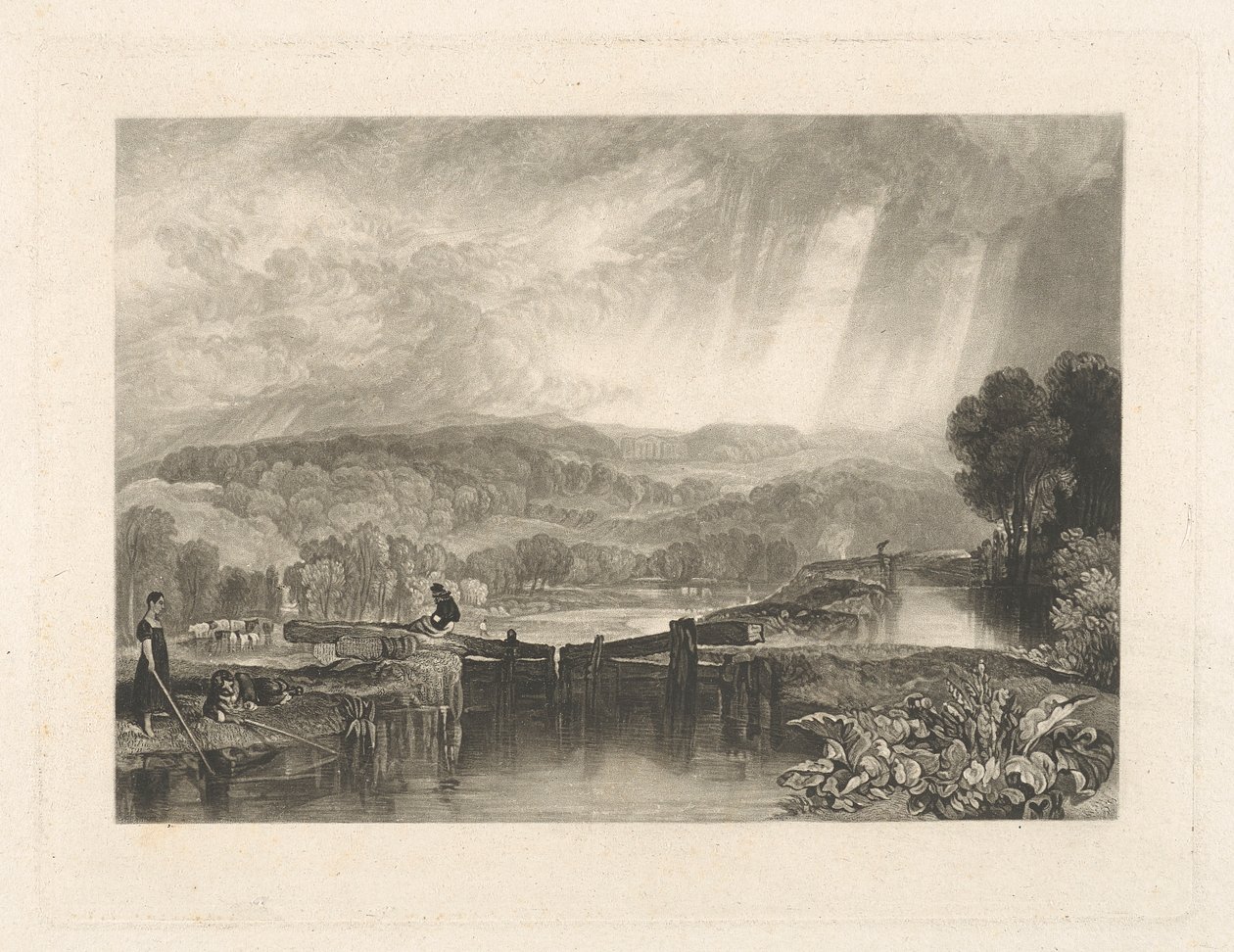 More Park, near Watford, on the River Colne by Charles Turner