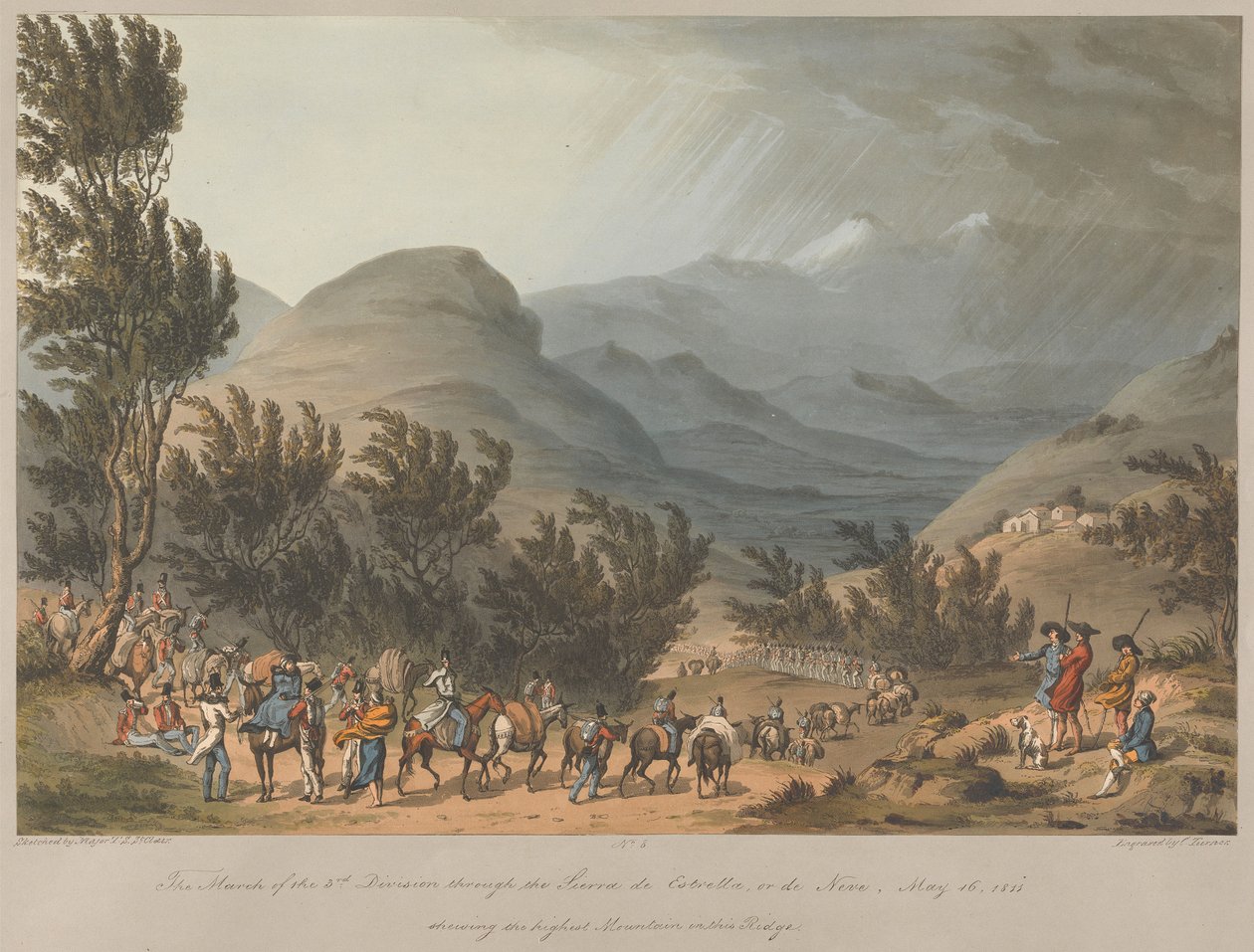 The March of the 3rd Division through the Sierra de Estiella or de Neve, May 16, 1811 by Charles Turner
