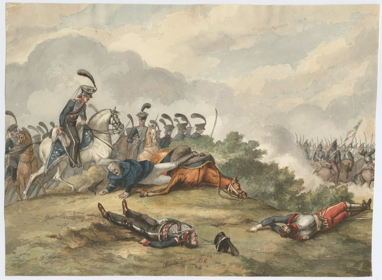Marshal Blücher at the Battle of Ligny on 16 June 1815 by Charles Turner Warren