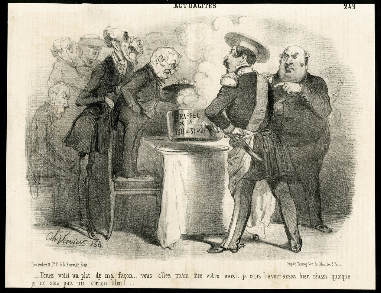 Reminder of the Law of 31 May 1850 - Elections, President of the Republic, Law, Voting Rights - Thiers Adolphe, Napoleon III, Dupin Andre-Marie by Charles Vernier