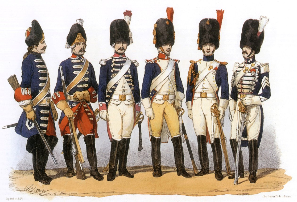 Uniforms in french army: Horse Grenadiers by Charles Vernier