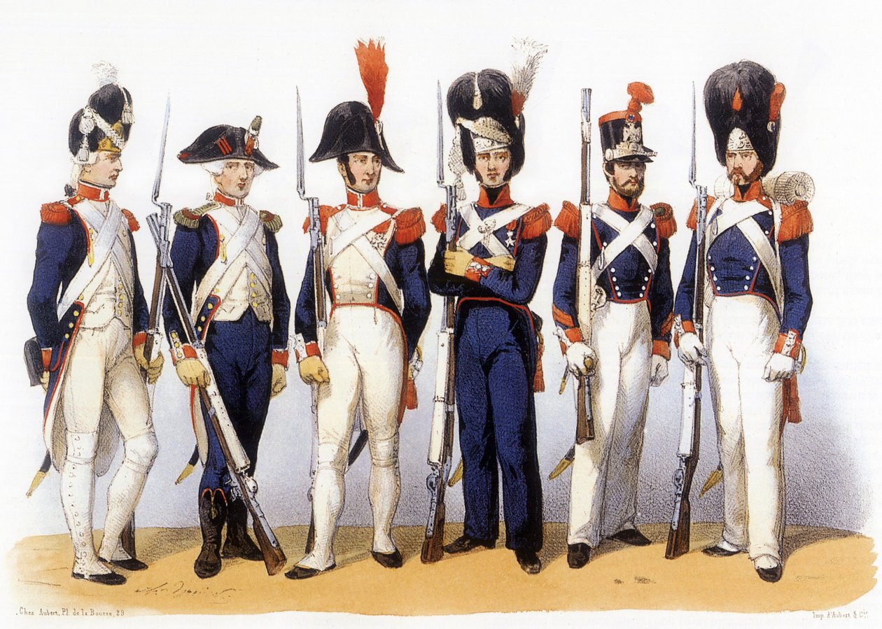 Uniforms of French Army, National Guard (Infantry) 18-19th century by Charles Vernier