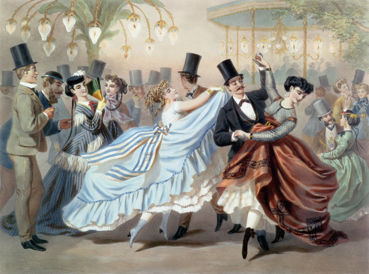 Waltz at the Bal Mabille, Avenue Montaigne, Paris by Charles Vernier