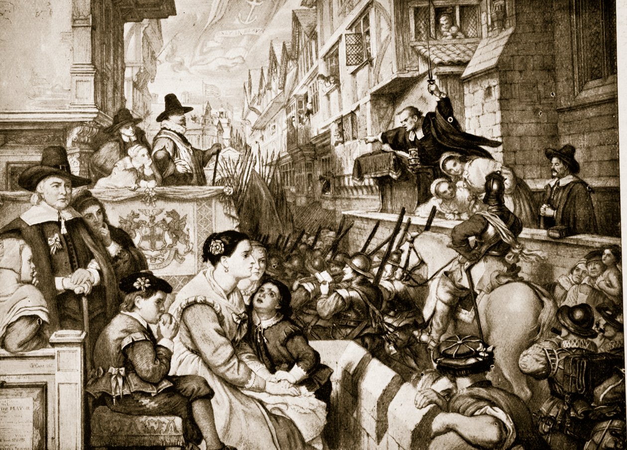 The train-bands leave London, illustration from 