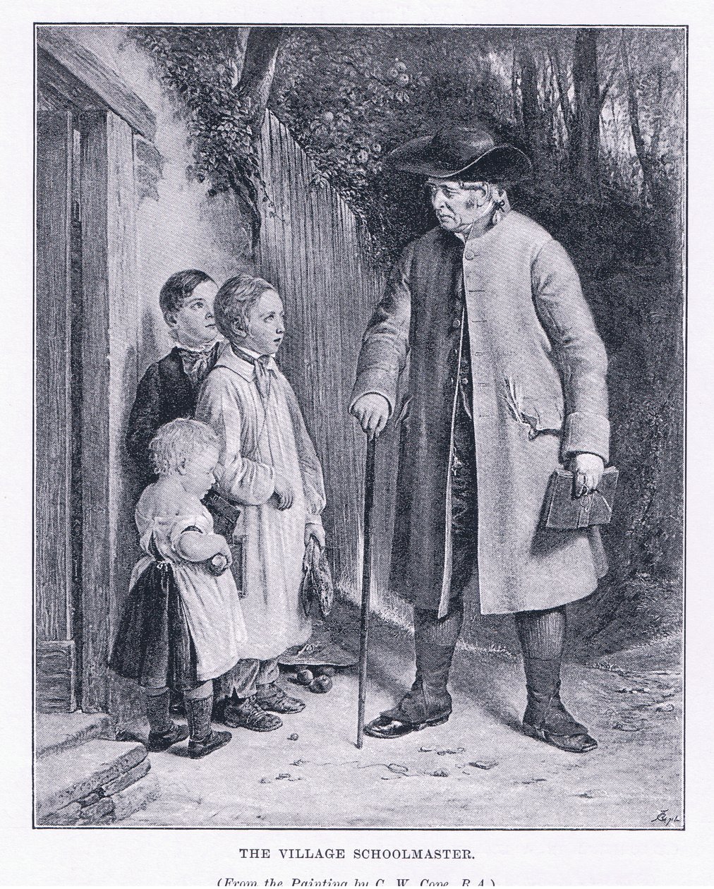 The village schoolmaster, from The Magazine of Art 1893, Cassell and Company by Charles West Cope