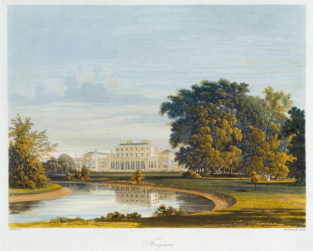 Frogmore, from The History of the Royal Residences, engraved by William James Bennett, by William Henry Pyne, 1819 by Charles Wild