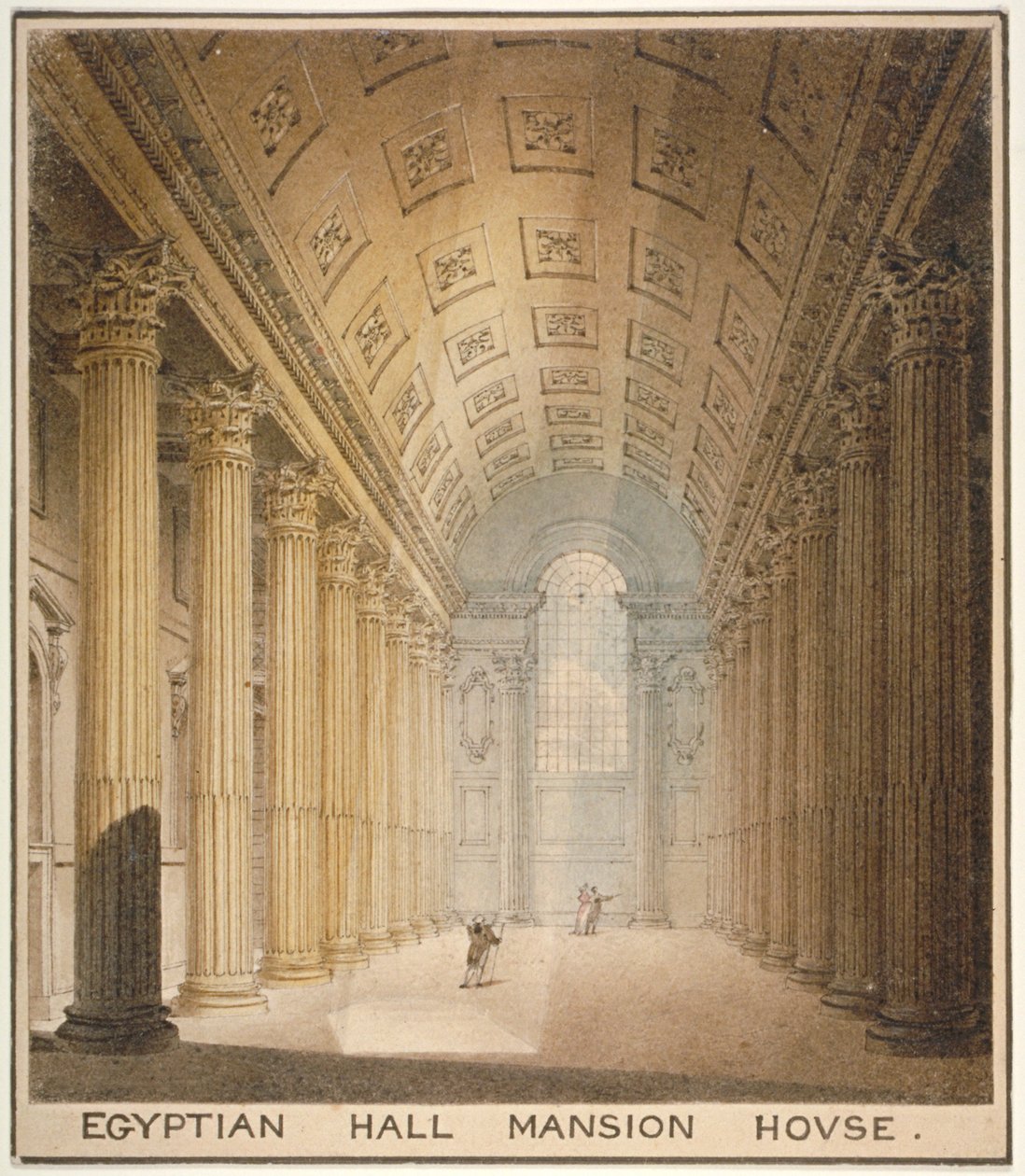 Interior view of the Egyptian Hall, Mansion House, City of London by Charles Wild