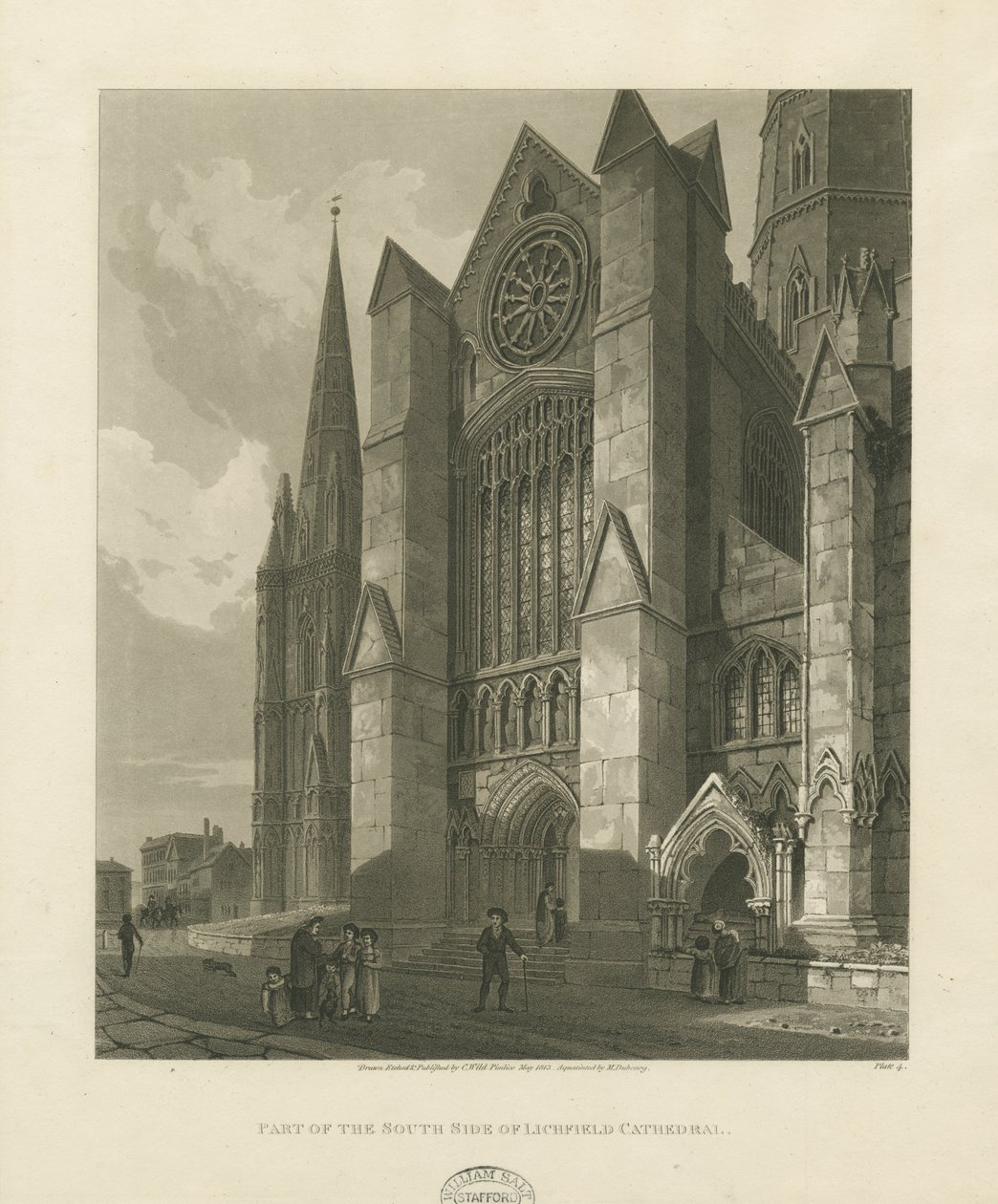 Lichfield Cathedral - South Transept by Charles Wild