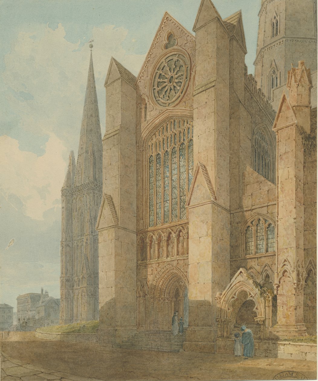 Lichfield Cathedral - South Transept by Charles Wild