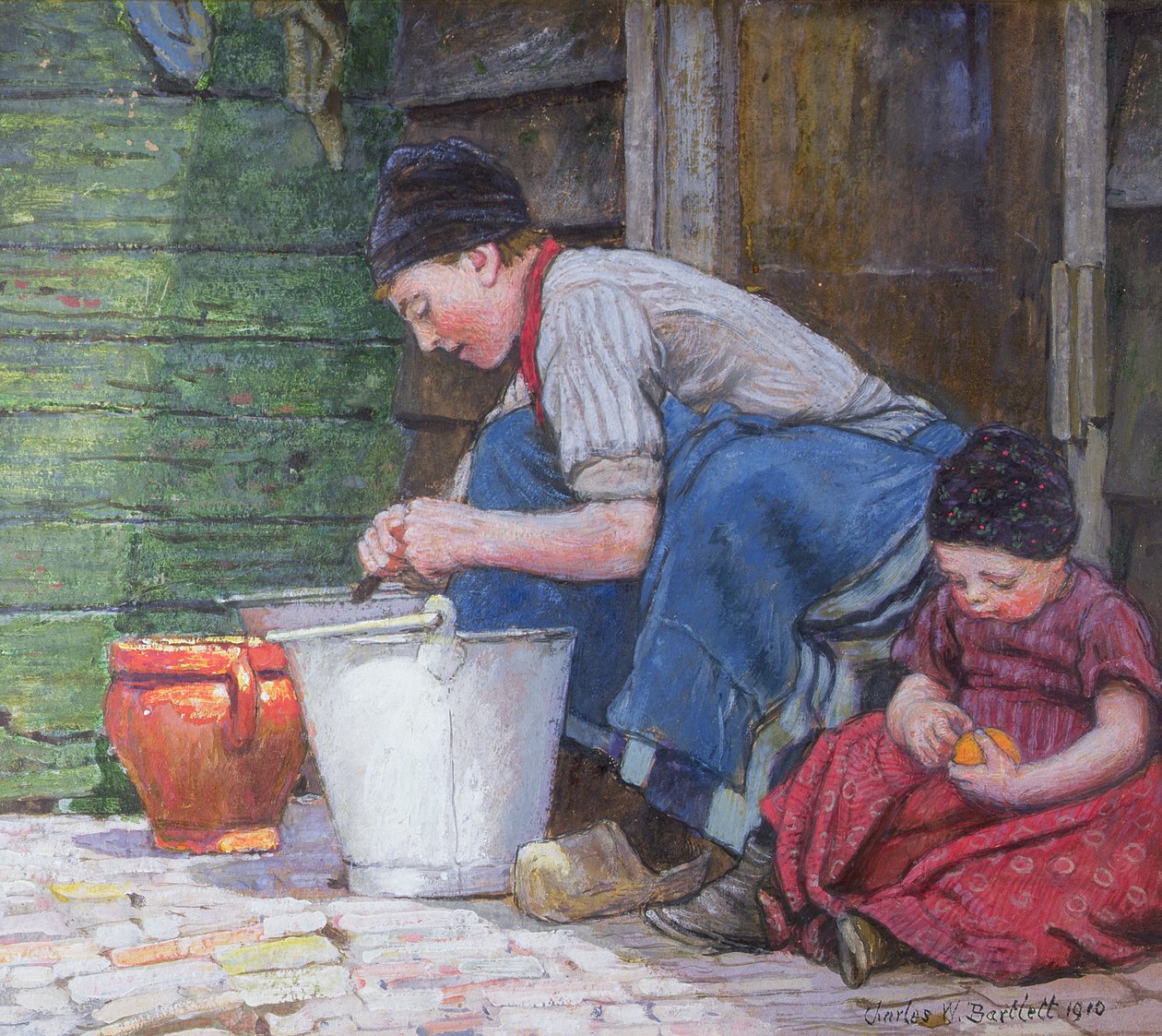 A Sunny Corner in Holland by Charles William Bartlett