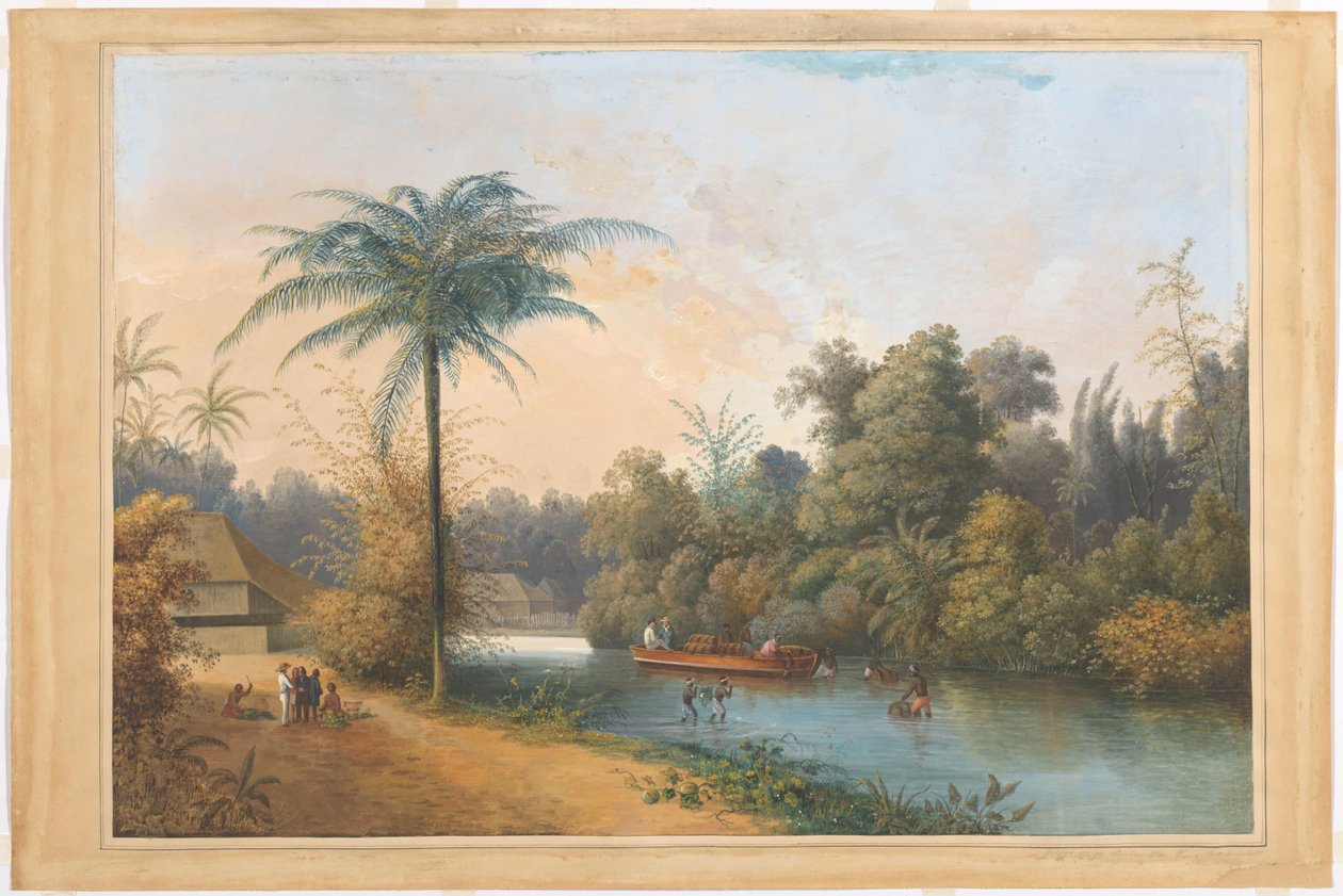 Waterfall at Tjieroek Betong Java by Charles William Meredith van de Velde