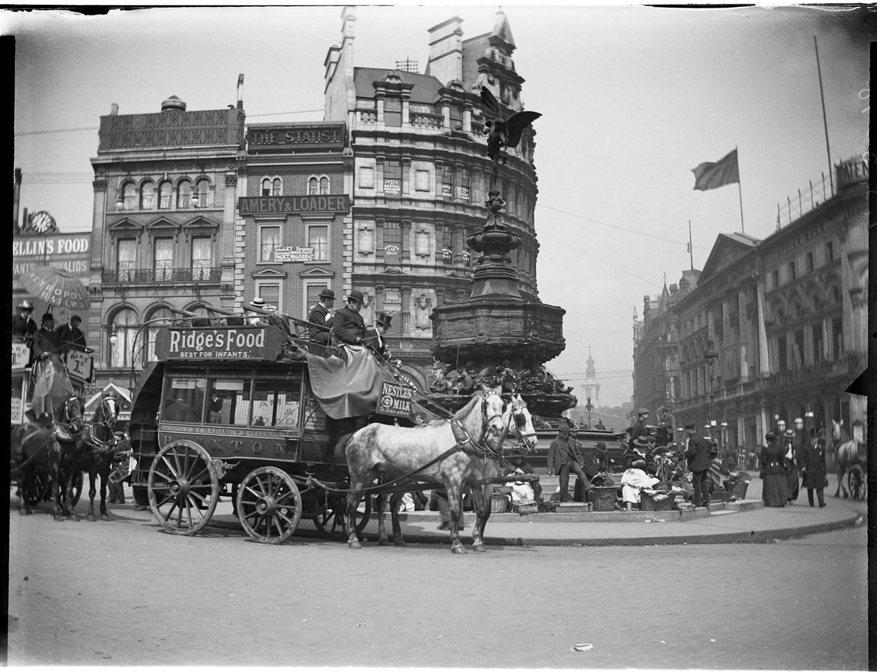 Shaftesbury Memorial Fountain, Piccadilly Circus, City of Westminster, London, 1895-1905 by Charles William Prickett