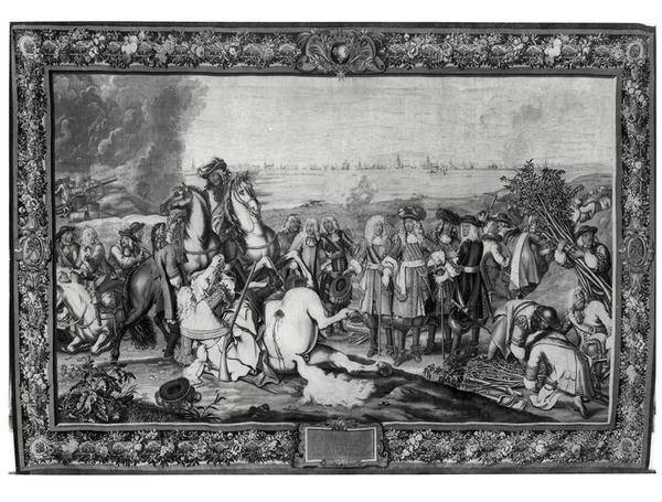 Louis XIV at the Siege of Douai, July 1667, Gobelins Workshop by Charles attr. to Le Brun