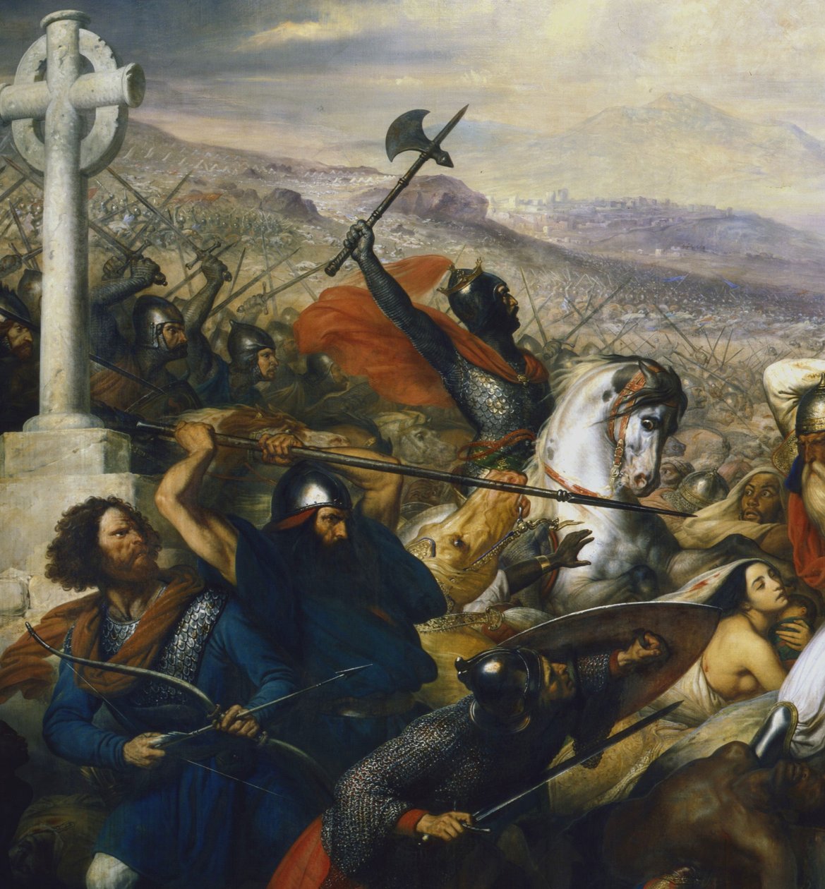 Charles Martel in the Battle of Tours (Detail) by Charles de Steuben