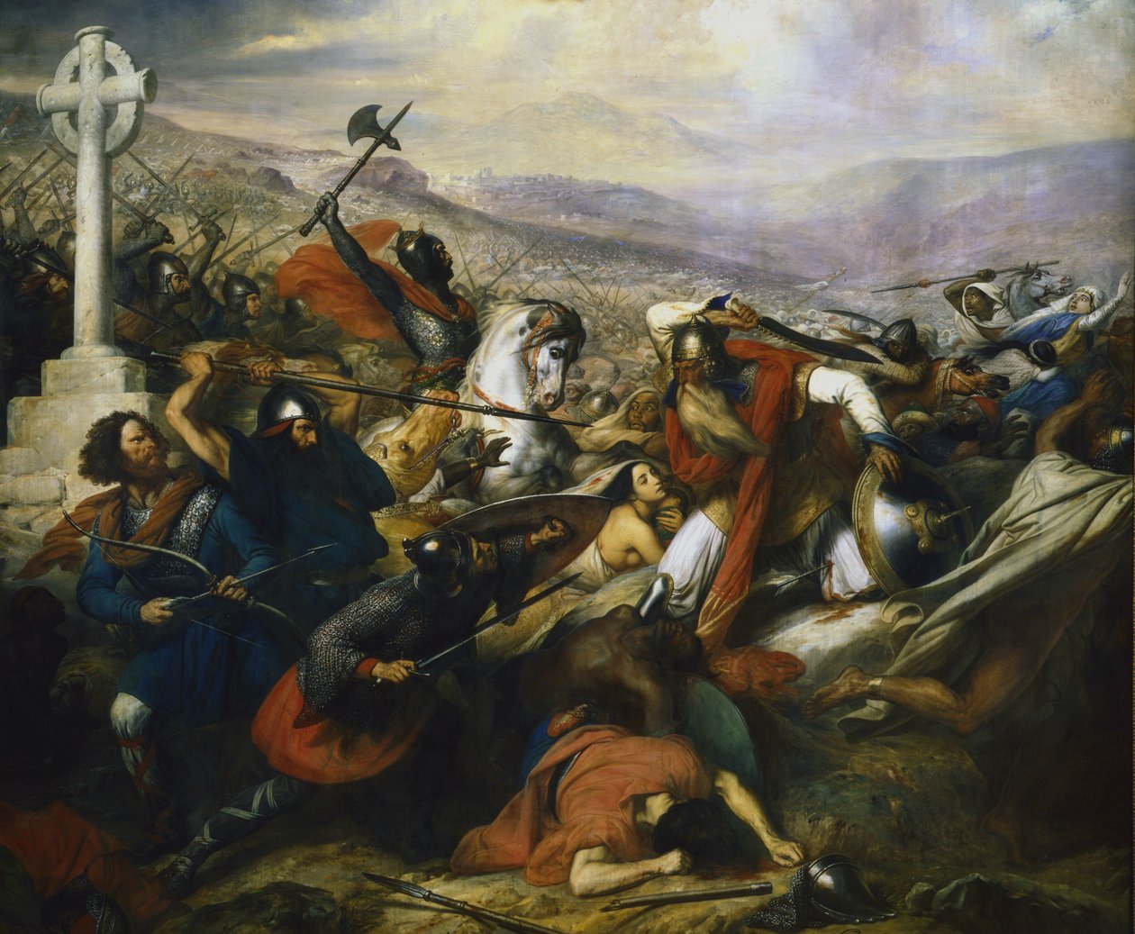 Charles Martel in the Battle of Tours, 1837 by Charles de Steuben