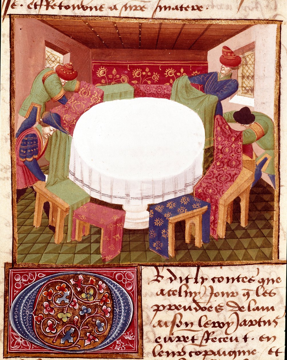 Preparatives of the Round Table at the Arrival of the Miniature Knights taken from 