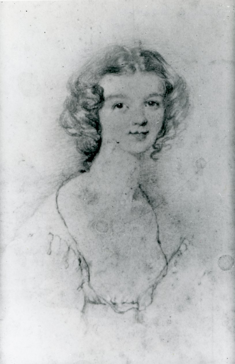 Portrait of Ellen Nussey by Charlotte Bronte