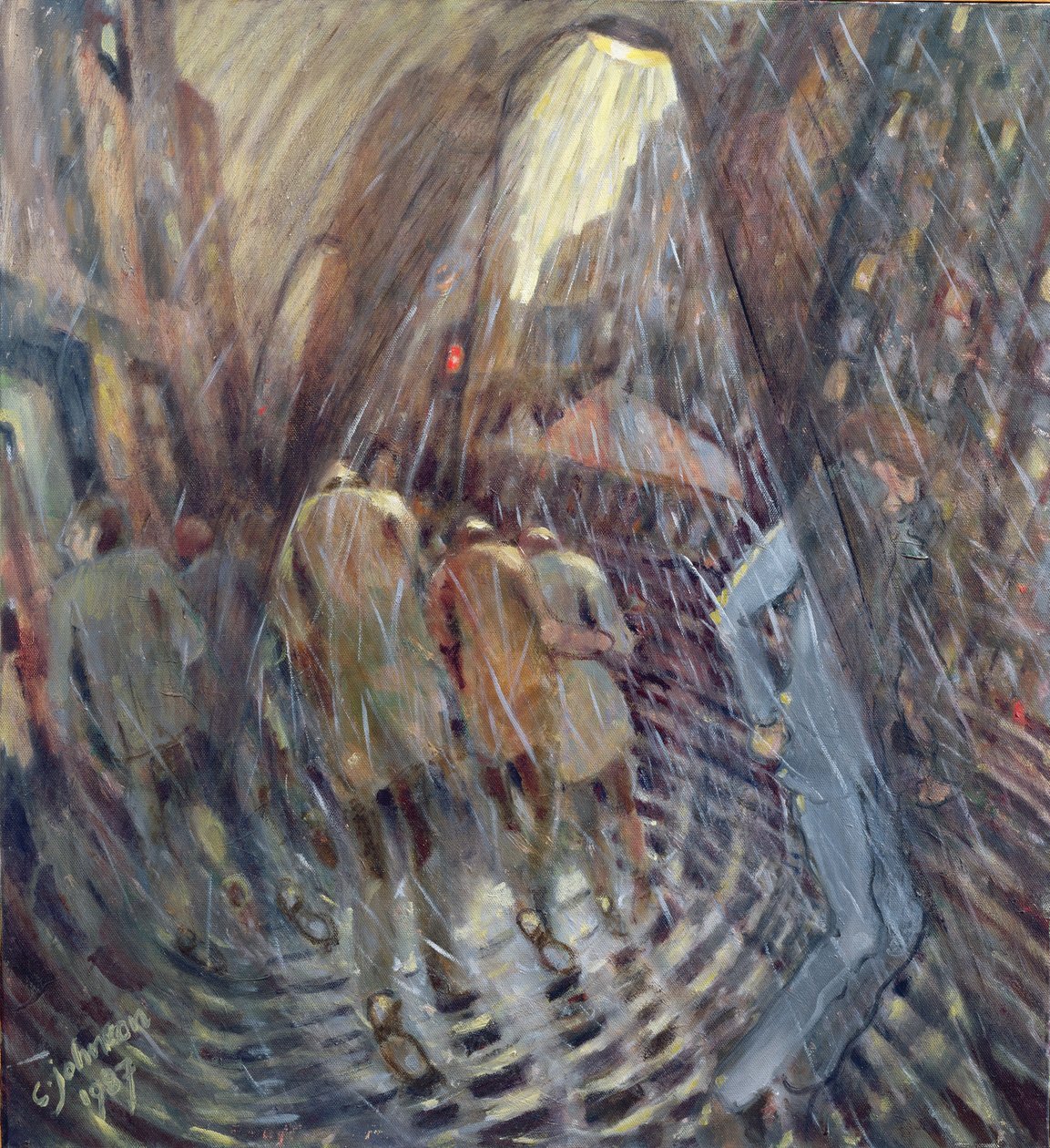 Hail on Sixth Avenue, New York City by Charlotte Johnson Wahl