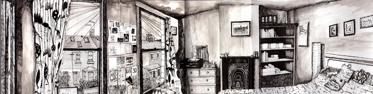 Bedroom Panorama by Charlotte Orr