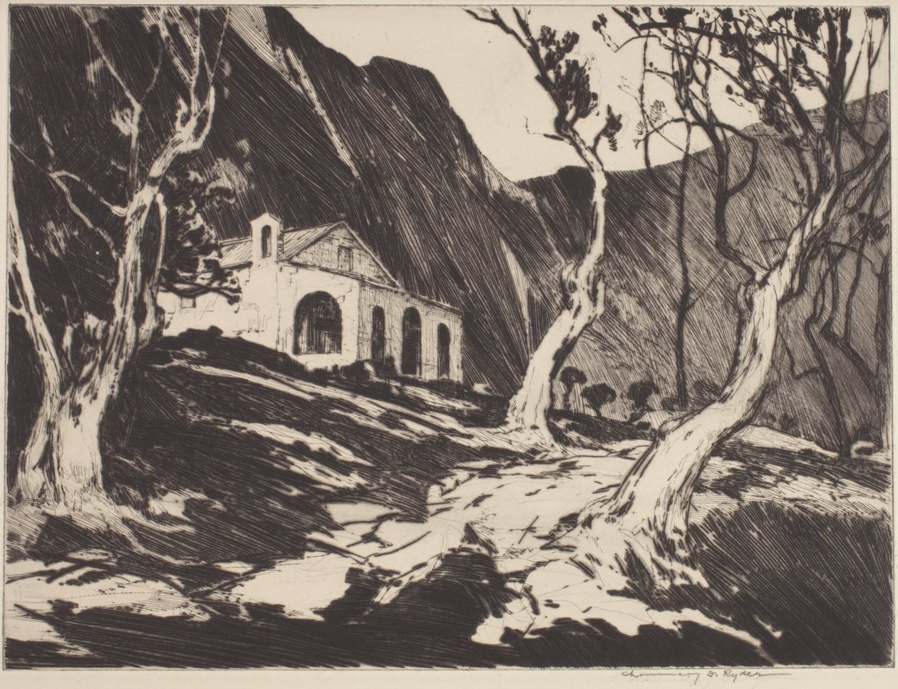 Old Chapel At Gorbio by Chauncey Foster Ryder