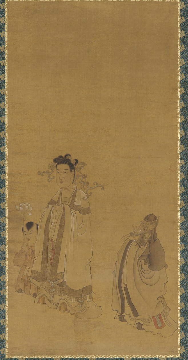 The Dragon King Revering the Buddha by Chen Hongshou