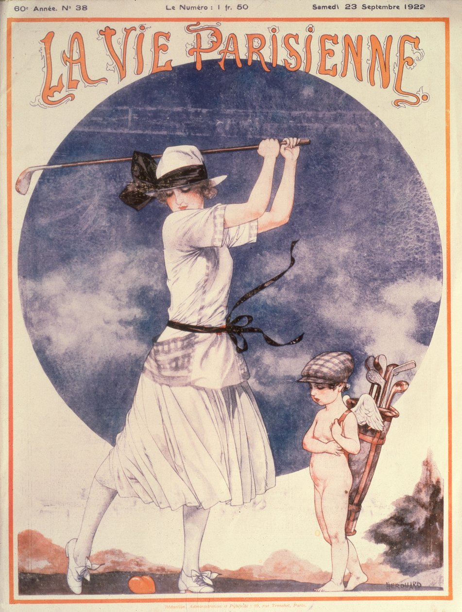 Cover of La Vie Parisienne, Woman Golfing by Cheri Herouard