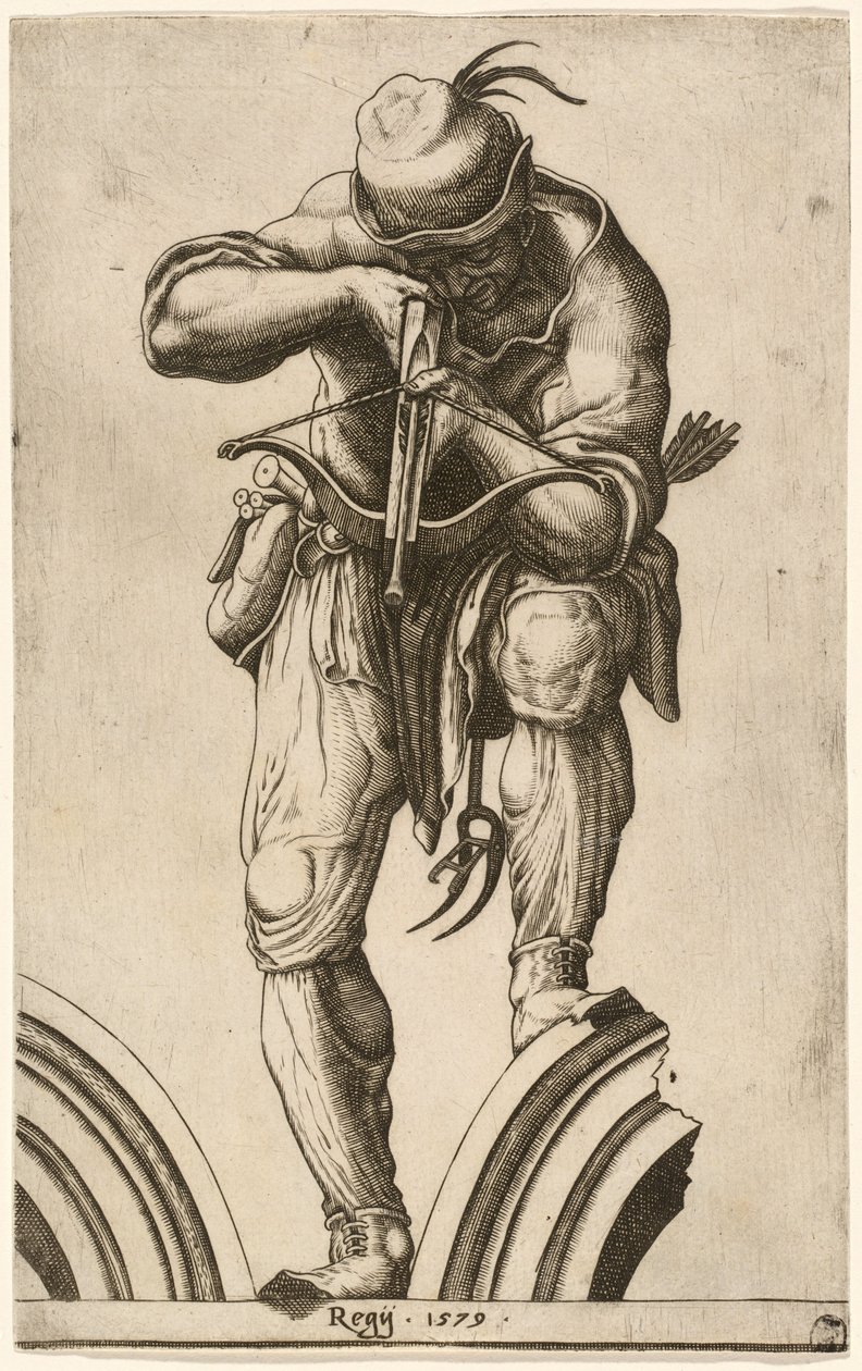 An Archer Shooting a Crossbow by Cherubino Alberti