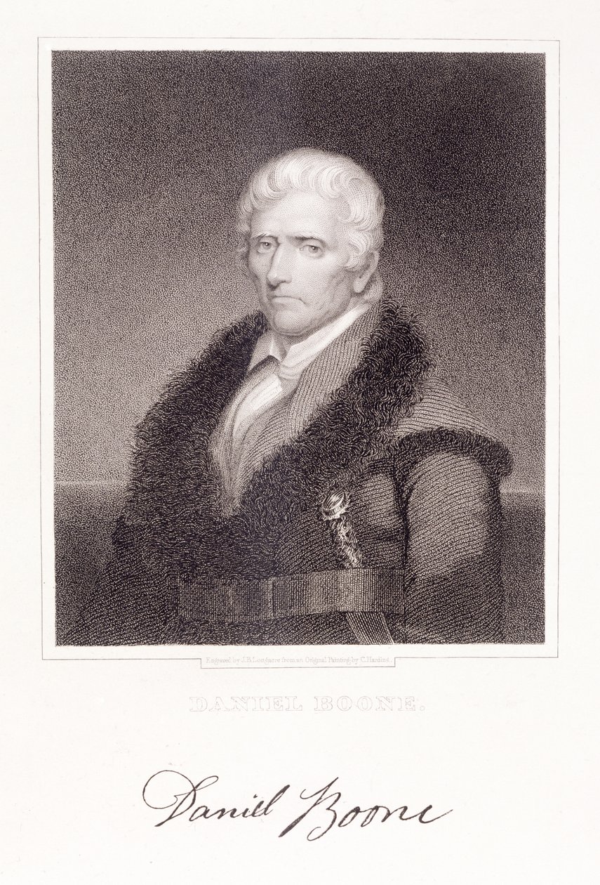 Daniel Boone engraved by James Barton Longacre by Chester Harding