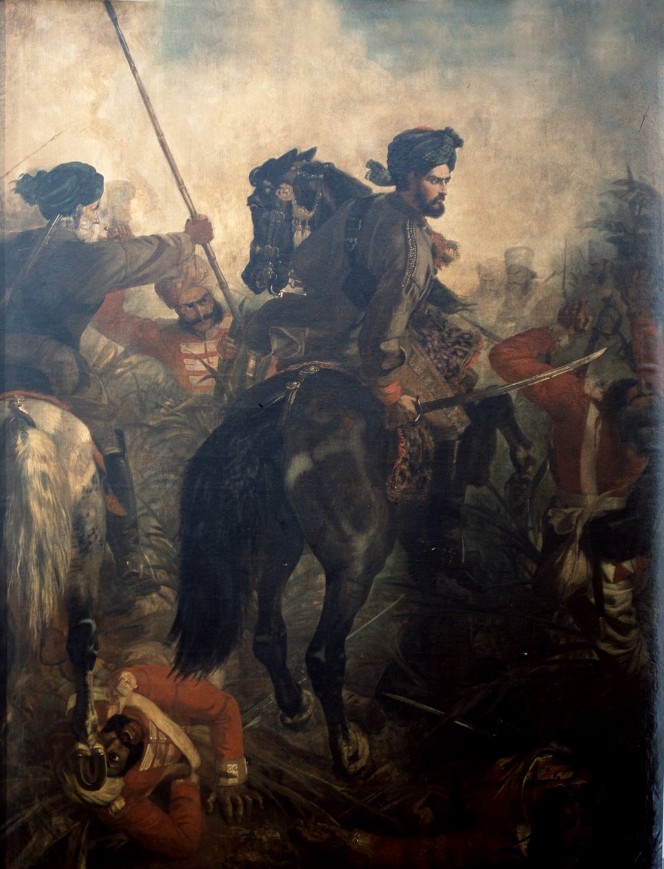 Captain Dighton MacNaghten Probyn at the Battle of Agra on 10th of October 1857 by Chevalier Louis-William Desanges