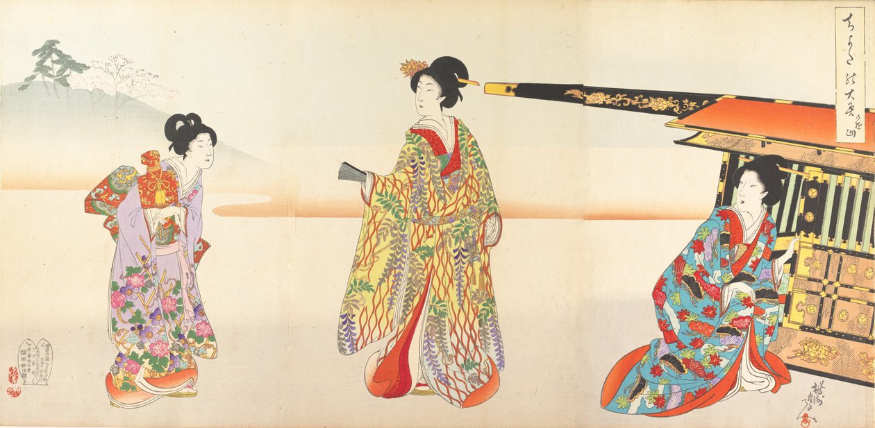 Chiyoda Castle Album of Women by Chikanobu Yoshu