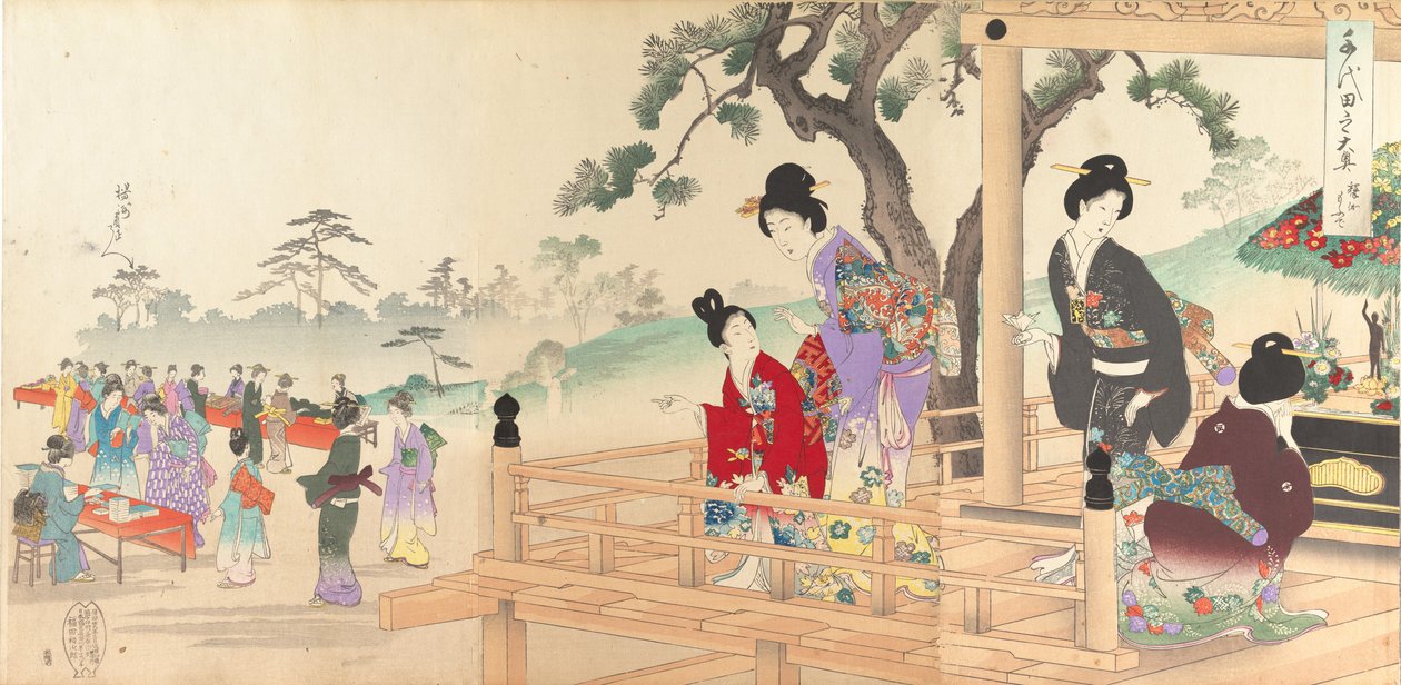 Chiyoda Castle Album of Women, 1895 by Chikanobu Yoshu