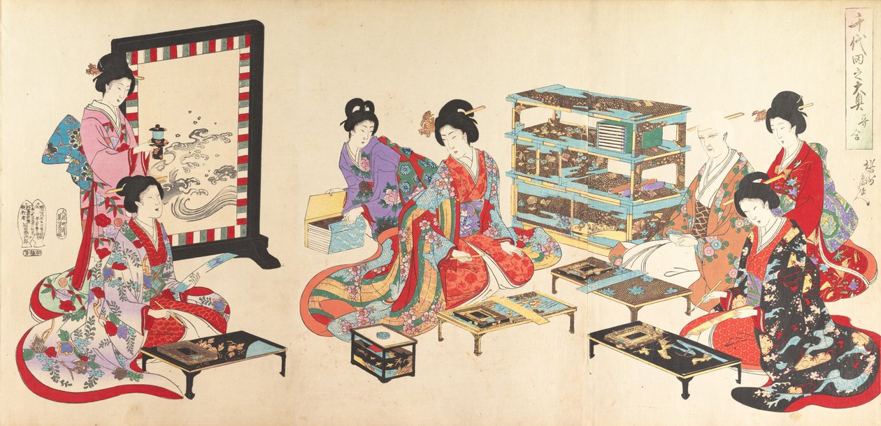 Chiyoda Castle Album of Women by Chikanobu Yoshu