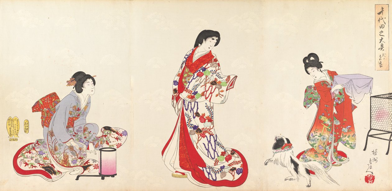 Chiyoda Castle Album of Women, 1895 by Chikanobu Yoshu