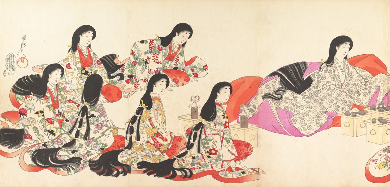 Chiyoda Castle Album of Women, 1895 by Chikanobu Yoshu